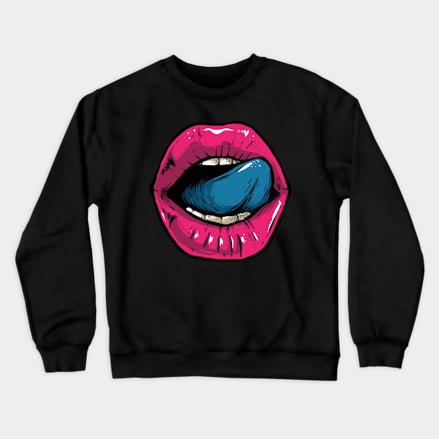 sexy lips Crewneck Sweatshirt by PlasticGhost